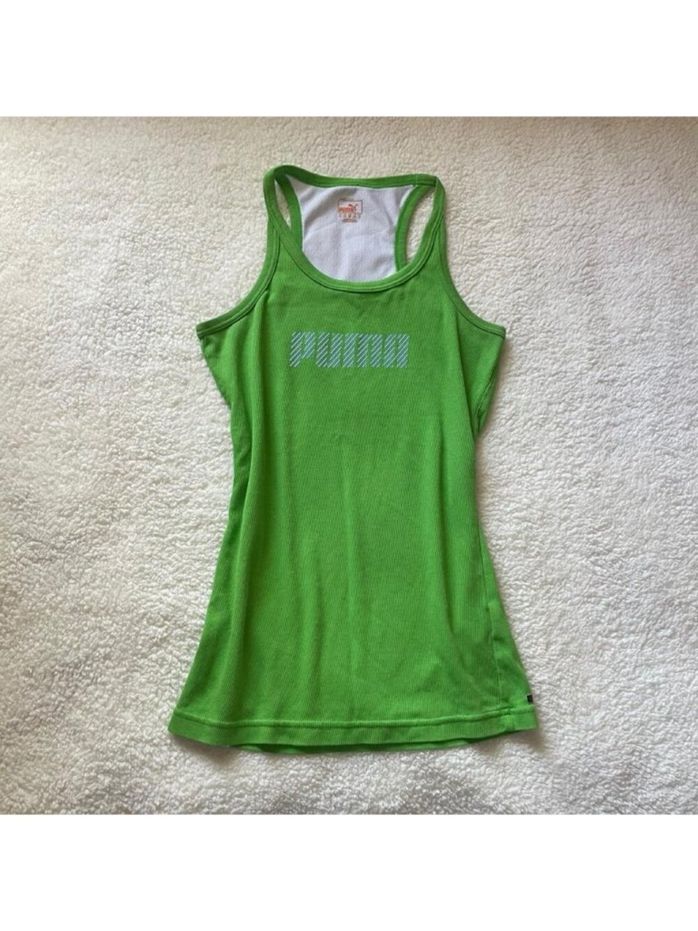 2000s Puma green tank top - Picture 3 of 8